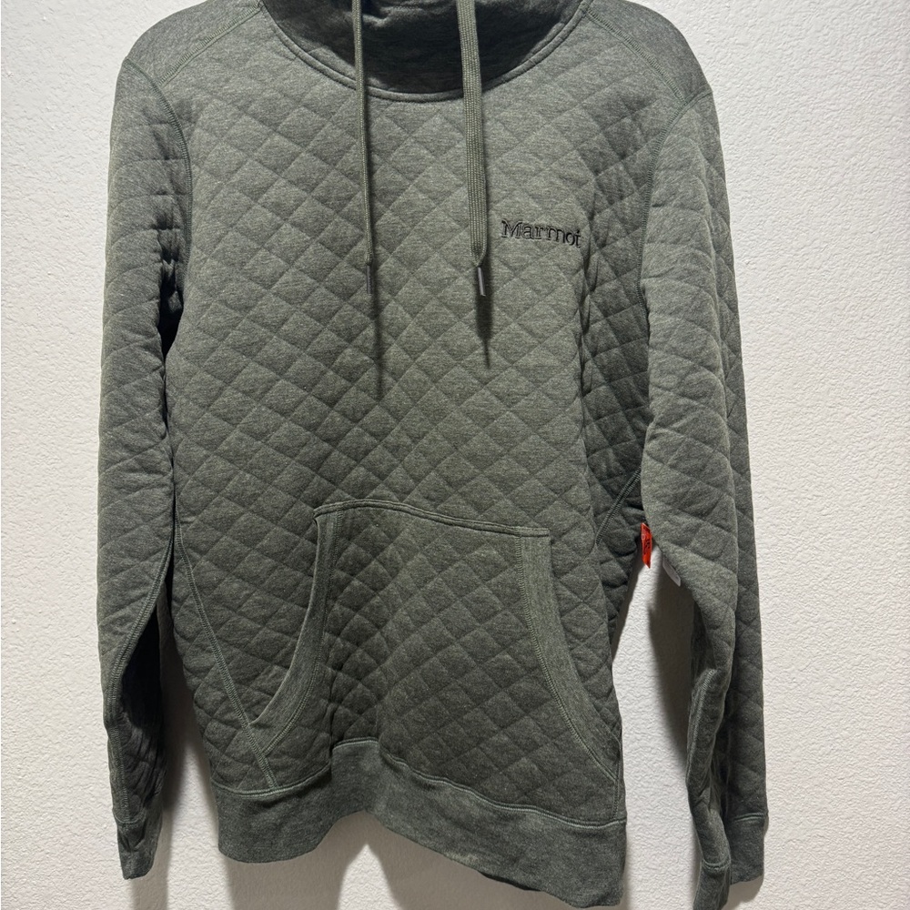 Marmot Men's Olive Quilted Hoodie